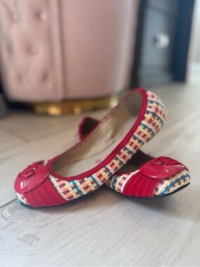 Killah Multicolor Woven Raffia Ballet Flats